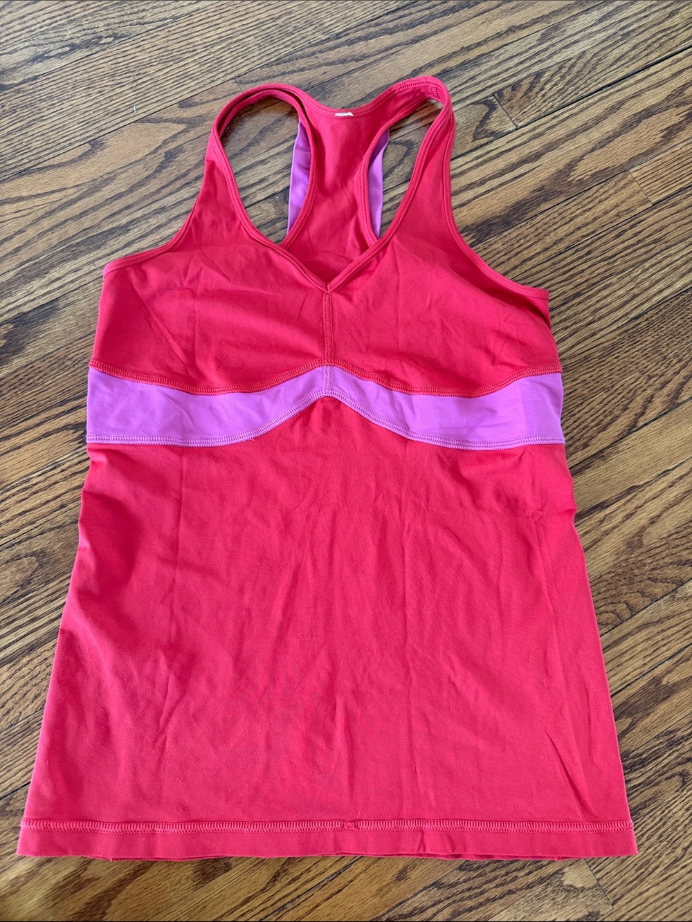lululemon athletica red and pink Racerback Tank